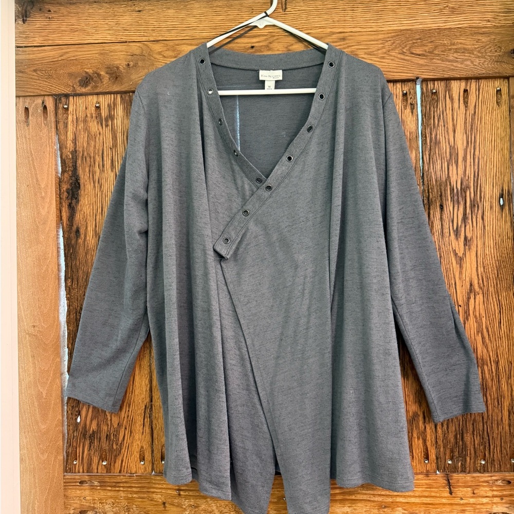 Kim Rogers Gray Relaxed Cardigan